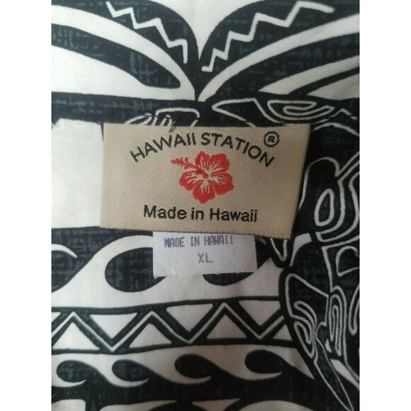 Hawaii Station Men's Cotton Sea Turtle Hawaiian Shirt XL Short Sleeve Button-Up - Picture 3 of 6